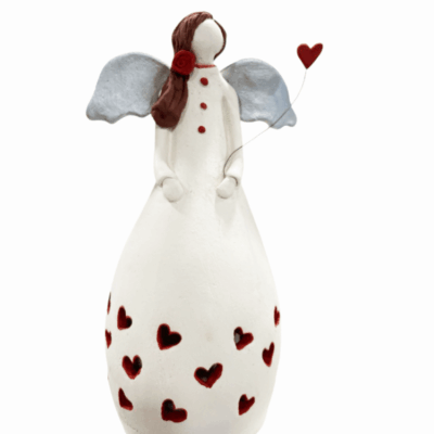 Νεράιδα-Φαναράκι με καρδιά κεραμική