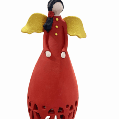 Νεράιδα-Φαναράκι με καρδιά κεραμική ΙΙ