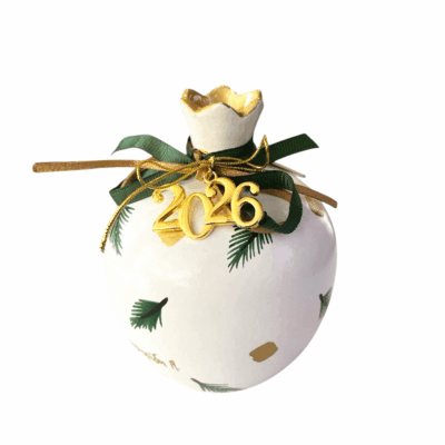 ”Πράσινο – λευκό ρόδι με γούρι του 26”’