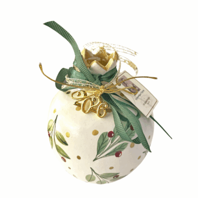 ”Πράσινο – λευκό ρόδι με γούρι του 26”’