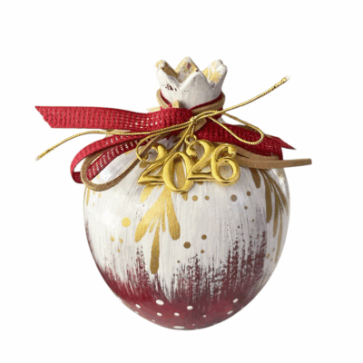 ”Ρόδι κόκκινο-λευκό με γούρι του 26”