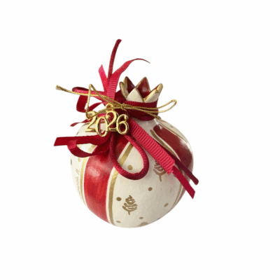 ”Ρόδι κόκκινο-λευκό με γούρι του 26”