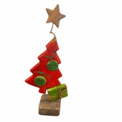 Χριστουγεννιάτικο δέντρο κεραμικό κόκκινο 20 εκ.