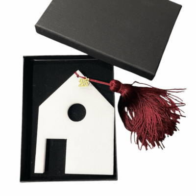 Μαρμάρινο διακοσμητικό ” Σπιτάκι με γούρι του 26′ “