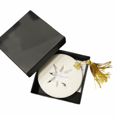 Μαρμάρινο διακοσμητικό ” Αστέρι με γούρι του 26′ “