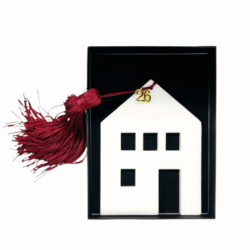 Μαρμάρινο διακοσμητικό " Σπιτάκι με γούρι του 26' "