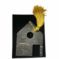 Μαρμάρινο διακοσμητικό " Σπιτάκι με γούρι του 26' "