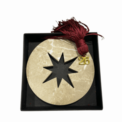 Μαρμάρινο διακοσμητικό ” Αστέρι με γούρι του 26′ “