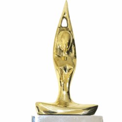 Μεταλλικό διακοσμητικό "Χρυσή γυναικεία μορφή yoga"