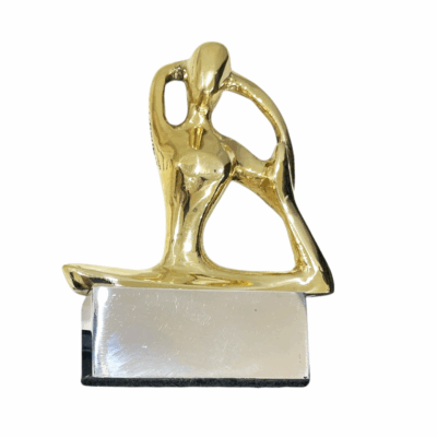 Μεταλλικό διακοσμητικό “Χρυσή γυναικεία μορφή yoga II”