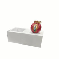 Χειροποίητο ροδάκι papier mâché και γούρι του 26' σε κουτί